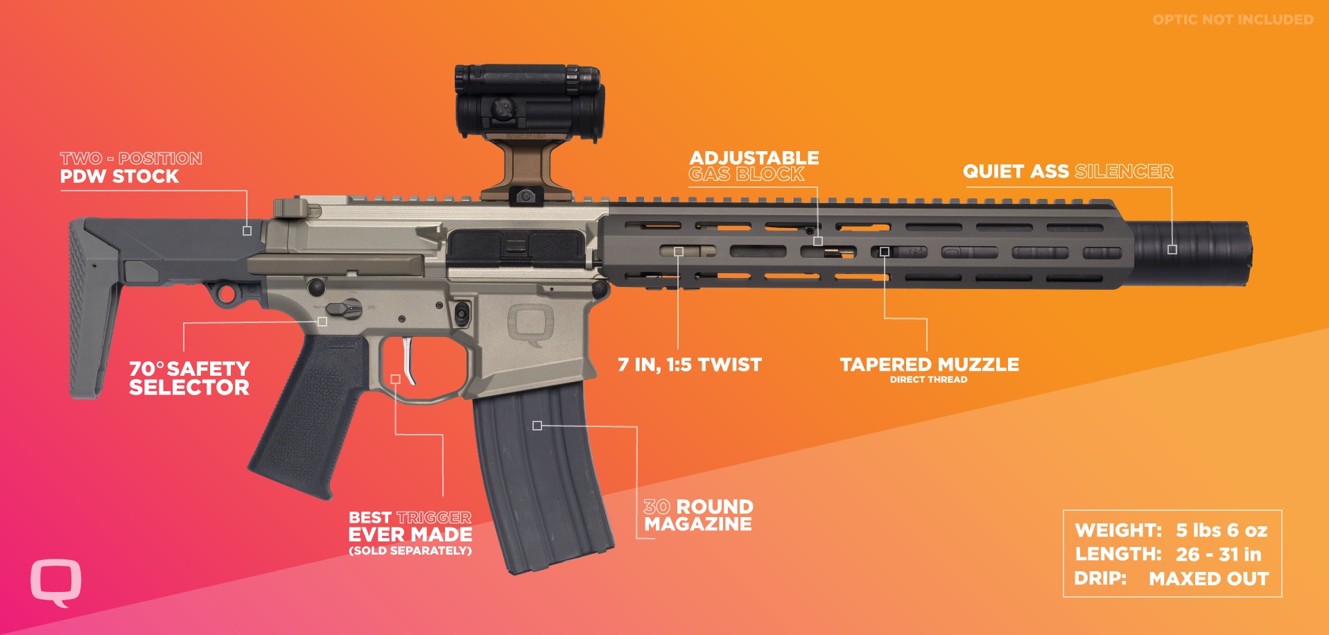Aac Honey Badger Weight