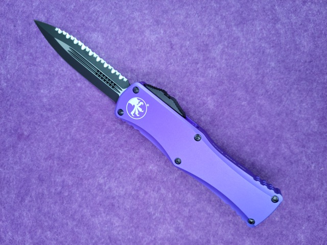 Microtech Make Microtech Hera Double Edge Full Serrated Purple | Piece of Mind Guns