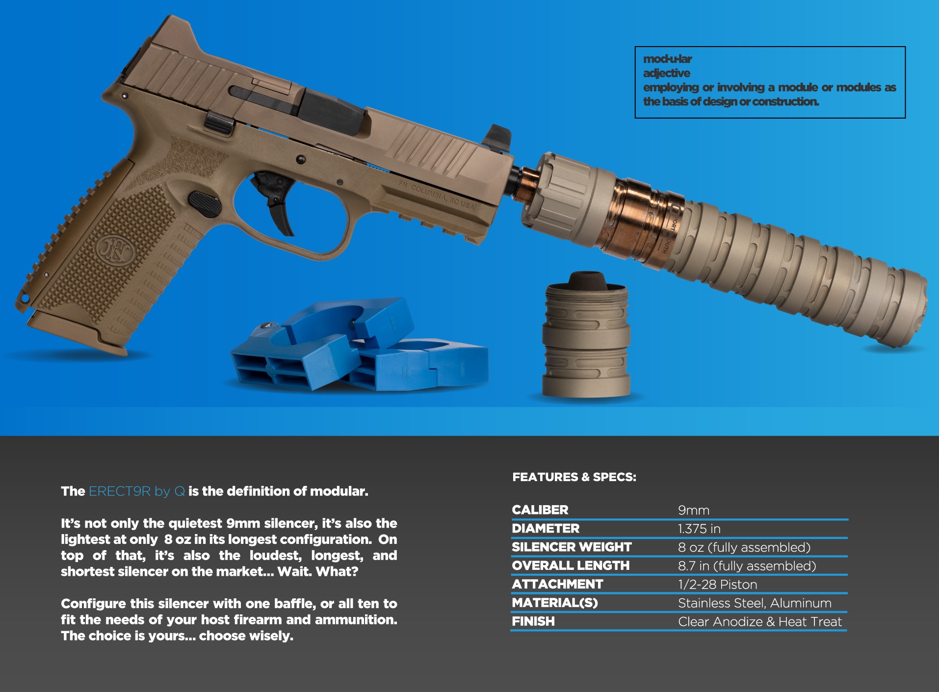 Q Erector 9 9mm Modular Suppressor-img-0