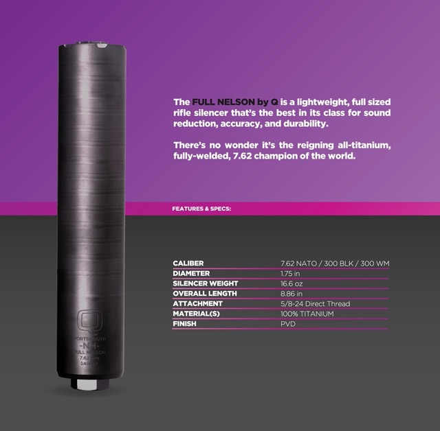 Q FULL NELSON .30 Caliber Titanium Suppressor-img-0